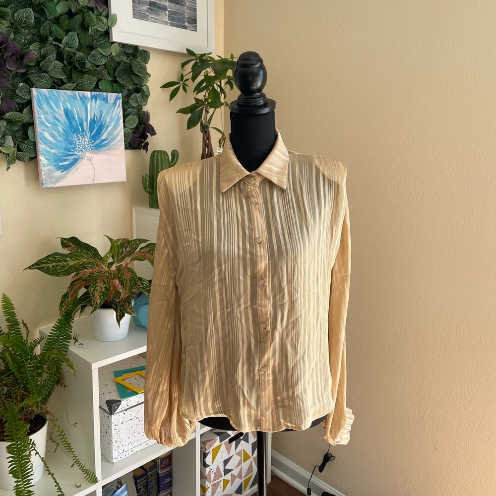 Tan blouse by Lumina